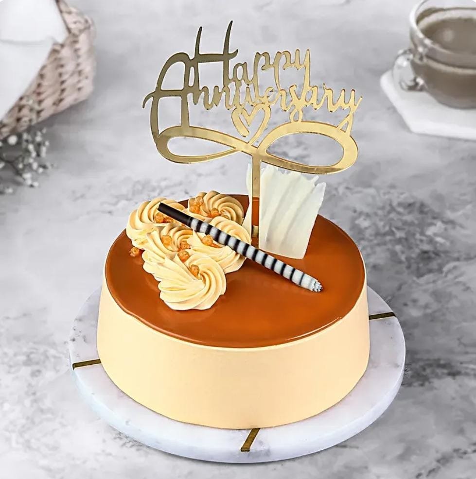 order butterscotch flavoured eggless birthday cake online