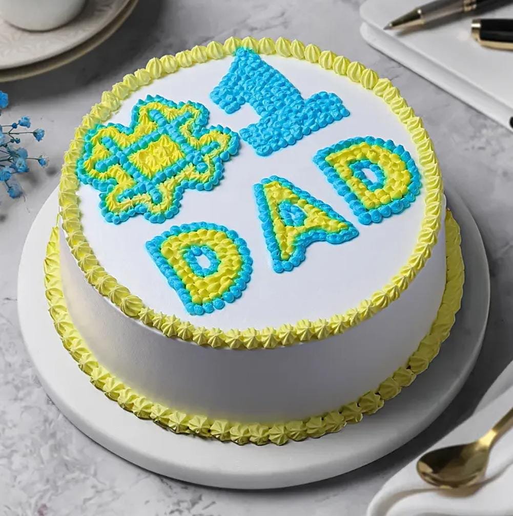 order cool dad written butterscotch flavoured eggless cake online